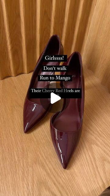 Mydailylife❤️ on Instagram: "Yesss, Mango did it again. 

This time these are not Slingbacks but still they are literally worth it 🤌🏻

Don’t miss these Girls🩷🩷🤎🤎

Fall Fashion | Girls | Run to Mango | Cherry Red Heels 
#cherryredheels #cherryred #burgundy #fallfashion #fallfashionpredictions" Maroon Shoes Outfit, Burgundy Heels Outfit, Wine Heels, Girls Fall Fashion, Burgundy Heels, Heels Outfits, Girl Running, Red Heels, Slingbacks