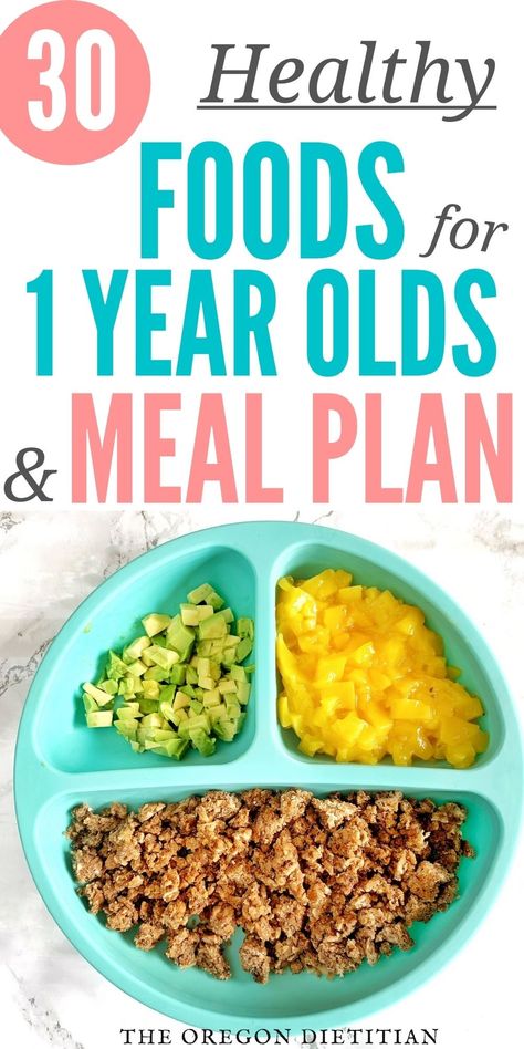 This list of healthy finger foods for 1 year olds will help you make complete, nourishing meals for your baby! Easy ideas with sample meal plan with breakfast, lunch, dinner, and snacks all included! #babyfood #babymealplan #1yearoldbaby Baby Meal Plan, Baby Lunch, Baby Dinner, Baby Breakfast, Healthy Finger Foods, Nourishing Meals, Easy Toddler Meals, Foods Healthy, Baby Led Weaning Recipes