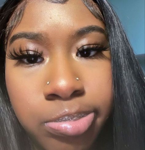 2 Stud Nose Piercing, Female Piercings Ideas, Nose Pierced Both Sides, Small Nose Piercing, Two Nose Piercings, Back Dermal Piercing, Nose Peircing, Double Nose Piercing, Cute Nose Piercings