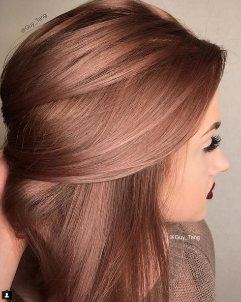 Rainbow Hair, Auburn Hair, Gold Hair Colors, Hair Color Rose Gold, Caramel Hair, Rose Gold Hair, Hair Color And Cut, Summer Hair Color, Hair Inspiration Color