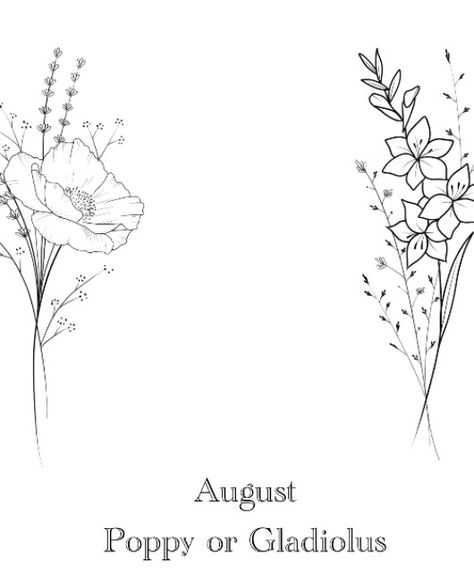 August Birth Month Tattoo Ideas, August Wildflower Tattoo, Tattoos For August Birthdays, August Birth Flowers Tattoo, Virgo Flower Tattoo August, May And August Birth Flower Tattoo, August Birth Tattoo Ideas, August Birth Flower Tattoo With Name, Tattoo Ideas August