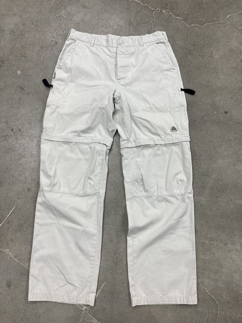 Vintage Vintage Nike ACG pants zip off cargo gorp arcteryx baggy | Grailed Arcteryx Pants, Pants White Background, White Cargo Pants, Men's Bottoms, Baggy Cargo Pants, Outdoor Pants, Pants White, Nike Acg, White Pants