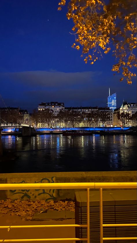 Lyon France Aesthetic, France Vibes, Blue Yellow Wallpaper, Lacoste Tn, Aesthetic Queen, City By Night, France Lyon, Faux Snap, Fake Account