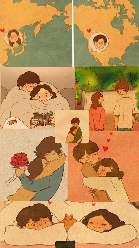 #BEAUTY ,#REALATIONSHIPS #Fashion #Outfits #Winter Outfits #Animals Couples Cartoon Wallpaper Cute, Puuung Love Is Wallpaper, Puuung Wallpaper, Wallpaper Love Couple, Wallpaper Couple Aesthetic, Aesthetic Wallpaper Couple, Cute Couple Illustration, Puuung Love Is, Comics With Unexpected Endings