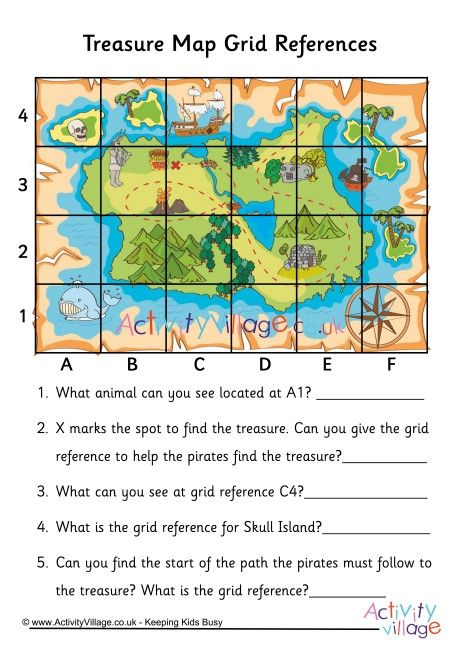 Treasure Map Grid Reference Worksheet Grid References, Treasure Maps For Kids, Social Studies Maps, Teaching Maps, Map Skills Worksheets, Coordinate Grid, Geography Worksheets, Geography For Kids, Map Worksheets