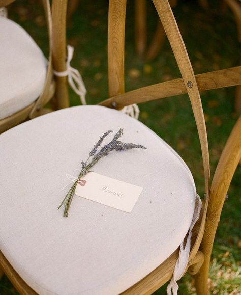 Creative Ways to Designate Reserved Ceremony Seats | Brides.com Reserved Seating Wedding, Ojai Wedding, Wedding Ceremony Seating, Backyard Wedding Ceremony, Ceremony Chairs, Tafel Decor, Ceremony Seating, Wedding Ceremony Flowers, Ceremony Flowers