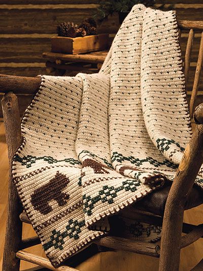 Vestidos Bebe Crochet, Crochet For Beginners Blanket, Crochet Blanket Afghan, Easy Crochet Projects, Manta Crochet, Afghan Patterns, Crochet World, Crochet Borders, Rustic Lodge