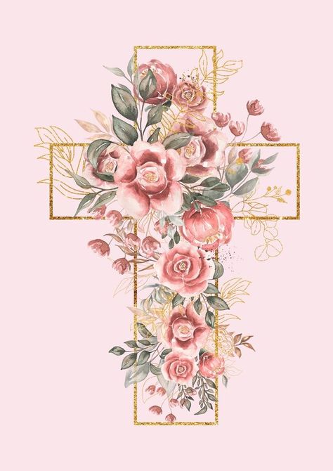 Bible Aesthetics, Other Aesthetic, Cross With Flowers, Bible Quotes Background, Catholic Wallpaper, Wallpaper Bible, Cute Bibles, Christian Quotes Wallpaper, Christian Wallpapers