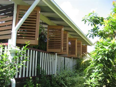 Balcony Shutters, Deck Doors, Outside Shutters, Porch Privacy, Earth Ship, Curved Pergola, Outdoor Shutters, Outside View, Screened Porches