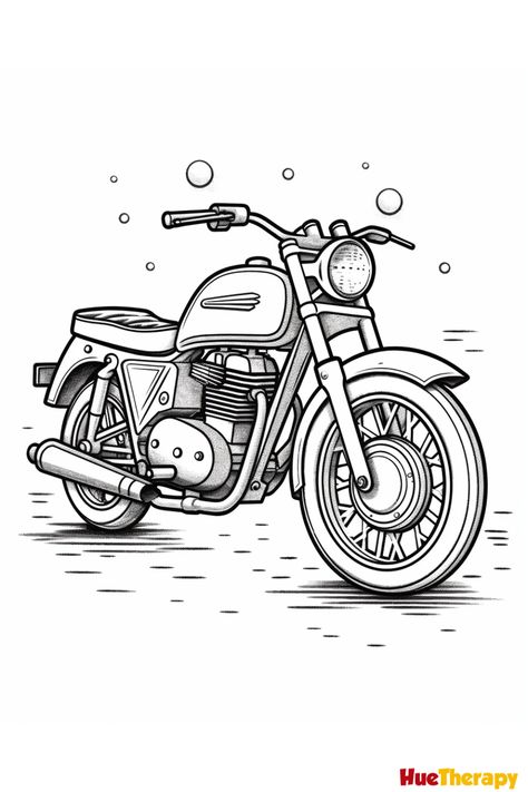 12 Free Printable Motorcycle Coloring Pages for Kids Harley Davidson Drawing Easy, Motorcycle Coloring Pages, Motorbike Drawing, Motorbike Illustration, David Mann Art, Harley Davidson Merchandise, Harley Davidson Posters, Motorbike Art, Motorcycle Drawing