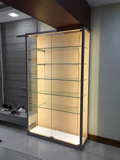 Glass Kitchen Cabinets Display, Kitchen Cabinet Display, Display Cabinet Design, Custom Display Case, Vitrine Design, Glass Kitchen Cabinets, Cabinet Shelves, Cabinet Glass, Glass Display Case