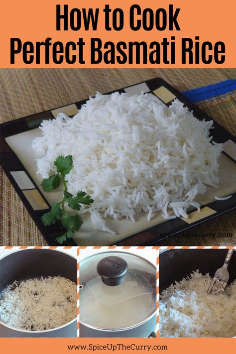 Basmati rice recipe - an easy method to cook rice in a pan. You will get fluffy, each and every rice grain is separated by following this method. Best Basmati Rice Recipe, Basmati Rice Recipes Easy, Basmati Rice Recipe, Curry Rice Recipes, Basmati Rice Recipes, Cooking Basmati Rice, Indian Rice Recipes, Cook Rice, Rice Side Dishes