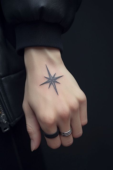 If you're looking for star tattoos for men with a mix of elegance and detail, these designs are for you. With ideas for placement on the wrist, shoulder, or neck, these tattoos incorporate stencils with intricate shading, creating a galaxy-inspired aesthetic. They look amazing on the hand, forearm, and thigh, offering a bold yet realistic vibe. These unique designs are perfect for small or large tattoos with moon and detailed elements that complement any body part, including the leg and chest. Star Tattoos For Men, Small Neck Tattoos, Small Shoulder Tattoos, Galaxy Tattoo, Star Tattoo Designs, Cool Chest Tattoos, Neck Tattoo For Guys, Star Tattoo, Arm Band Tattoo