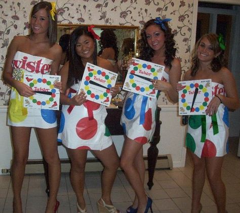 Cute homemade idea for halloween costume.  Made from real twister game mats! Twister Costume Diy, Twister Costume, Twister Halloween, Twister Mat, Twister Game, Abc Party, Idea For Halloween, Funny Costumes, Lovely Smile