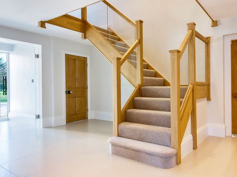 StairBox | Bespoke Timber Staircase Manufacturer | Online Design Tool Stair Box Ideas, Prefab Stairs, Wood And Carpet Stairs, Staircase Renovation, Stairs Cladding, Staircase Manufacturers, Oak Cladding, Carpet Staircase, Bespoke Staircases