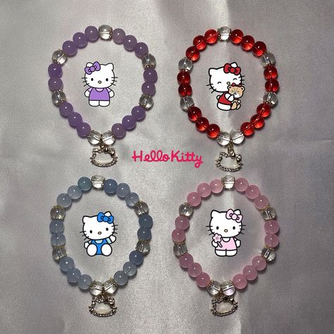 * Hello kitty single bracelets * • • • • #beadedbracelets #hellokitty #braceletsoftheday #braceletsofinstagram #charmbracelets #handmadebracelets #bbm #reels #foryoupage Friendship Bracelets Hello Kitty, Hello Kitty Bracelet, Ideas Regalo, Ganesh Art Paintings, Bracelet Inspiration, Kitty Stuff, Ganesh Art, Bead Charms Diy, Bead Ideas