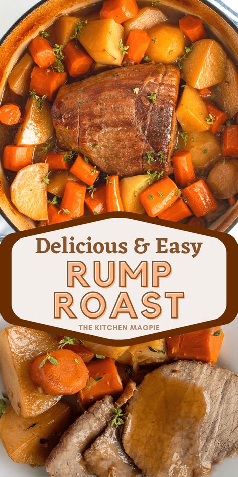 Tender Rump Roast, Cooking A Rump Roast, Crockpot Rump Roast, Roast With Vegetables, Beef Rump Roast, Dutch Oven Beef, Rump Roast, Pot Roast Crock Pot Recipes, Beef Rump