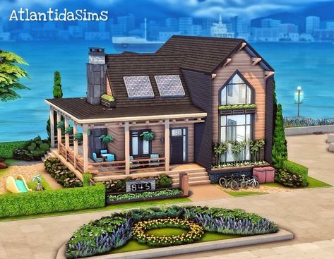 (20) 🪴🌷 on X: "My first house in San Sequoia. I love this world so far 🥰. #nocc and will be uploaded to the gallery next week after I finish the interior. #sims4 #thesims #GrowingTogether #ShowUsYourBuilds https://t.co/ne56g9aMyF" / X Sims 4 Neighborhood Ideas, San Sequoia House, Sims 4 San Sequoia House, San Sequoia House Sims 4, San Sequoia Sims 4, Sims 4 San Sequoia, San Sequoia, House Reference, Brindleton Bay