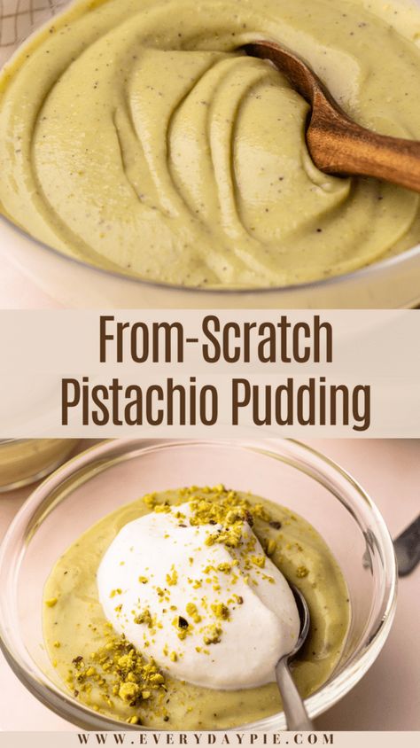 Homemade Pistachio Pudding, Pistachio Dessert Recipes, Pistachio Dessert Pudding, Pudding From Scratch, Pistachio Dessert, Pistachio Recipes, Pistachio Pudding, Pudding Recipes, Eat Dessert