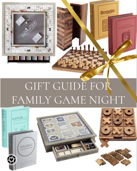 Game Night Gift Ideas, Game Night Gift Basket Ideas, Family Game Night Gift Basket, Game Night Gift Basket, Games For Families, Game Night Gift, Shop Board, Stocking Stuffers For Her, Gift Basket Ideas