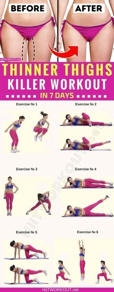 How to get thinner thighs in just 7 days (2018… Killer Workouts, Trening Fitness, Thigh Exercises, Trening Abs, Health Exercise, Getting Fit, Workout Plans, Workout Ideas, I Work Out