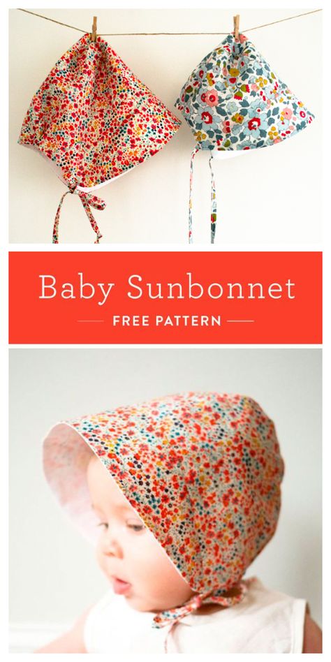 5 Baby Sun Bonnet Free Sewing Patterns | Fabric Art DIY Baby Sun Bonnet, Diy Sewing Gifts, Paper Towel Roll Crafts, Paper Towel Rolls, Sewing Gifts, Paper Towel, Diy Sewing, New Moms, Fun Diys