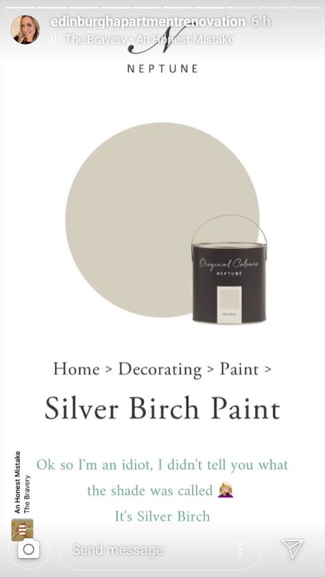 Chinchilla Paint Color, Neptune Silver Birch Paint, French Grey Linen Ppg, Silver Birch Neptune Paint, Silver Lake Paint Color, Behr Silver Celadon, Silver Birch, Corner House, House Diy