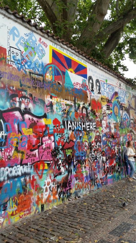 The john Lennon wall prague John Lennon Wall Prague, Company Mood Board, Prague Aesthetic, Jhon Lennon, Lennon Wall, John Lennon Wall, Ariel Disney, Disney Ariel, John Lennon