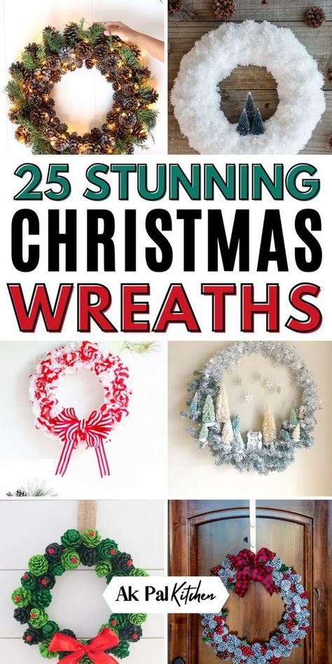 Christmas wreaths bring festive charm to your home. Explore holiday wreaths that add a touch of elegance to your front door, from rustic Christmas decor to traditional Christmas wreath ideas. Try DIY Christmas wreath crafts and create beautiful Christmas front door decor with Christmas greenery, garlands, and swag ideas. Whether you prefer vintage Christmas decor, farmhouse Christmas decor, or classic Christmas decor, these winter wreath ideas will make your home sparkle. Christmas Frame Wreath Ideas, Trendy Christmas Wreaths, Christmas Door Wreaths Rustic, Christmas Crown Door Diy, Simple Diy Christmas Wreaths, Farmhouse Christmas Wreath Ideas, White Grapevine Wreath Ideas, Vintage Christmas Wreaths Diy, Christmas Reef Ideas Diy