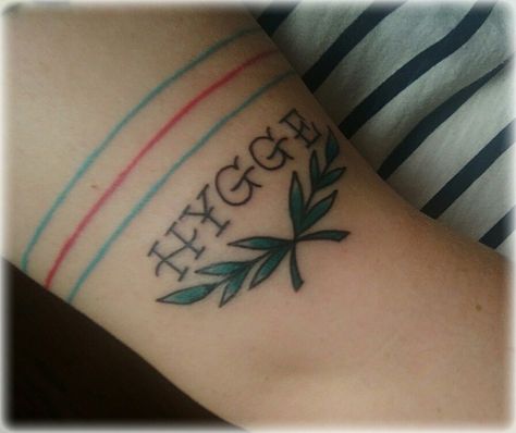 My latest tattoo - my favourite word (in danish) meaning: warm, cosy, loving, soothing, pleasant, inner happpiness... Hygge Tattoo Ideas, Danish Tattoo Ideas, Hygge Tattoo, Danish Tattoo, Word Tattoo Designs, Tattoo Ideas Words, Wisdom Tattoo, Sleeve Filler, Word Tattoo Ideas