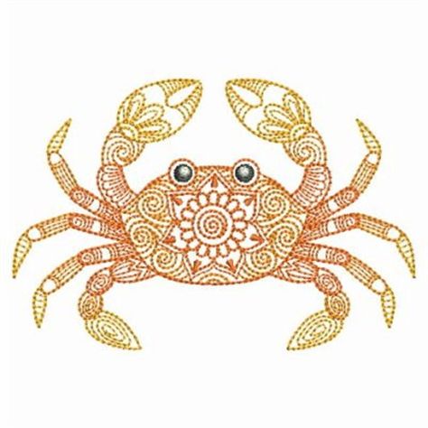 Crab - Machine Embroidery from EmbroideryDesigns.com | EmbroideryDesigns.com Longboard Design, Quilting Software, Vintage Sea, Embroidery Download, Embroidery Blanks, Seafood Boil, Summer Projects, Embroidery Software, Aari Work