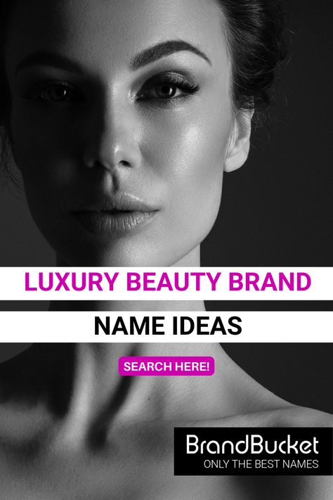 Are you looking for a luxury name for your beauty brand? We’ve got plenty for you to choose from! Get a premium business name here! luxury brands, luxury business, luxury brands fashion, luxury perfume, luxury makeup, luxury makeup products, makeup business, beauty business, sweet brand name, business name ideas unique, clever startup name, catchy business name, brandable business name Luxury Names For Business, Makeup Brand Name Ideas, Cosmetic Logo Design Beauty Products, Perfume Brand Name Ideas, Beauty Brand Names Ideas, Makeup Business Names Ideas, Skincare Brand Name Ideas, Hair Brand Name Ideas, Cosmetic Brand Name Ideas