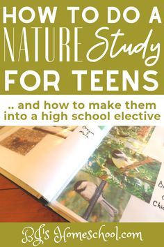 Nature Study Curriculum, Homeschool Projects Middle School, Homeschool Nature Journal, Unschooling High School, Charlotte Mason High School, High School Project Ideas, Botany Homeschool, High School Biology Projects, Homeschool Journaling