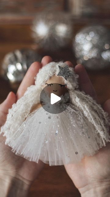 Tulle Angels Diy, Handmade Angels How To Make, Diy Angels Crafts How To Make, Diy Fairy Wings Tutorial, Fairy Dolls Diy How To Make, Angel Diy Crafts, Angel Dolls Handmade, Fabric Fairy Dolls, Christmas Angel Ornaments Handmade