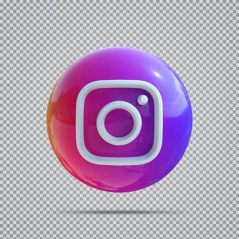 3d Instagram Icon, Instagram Like Logo 3d, 3d Social Media Icons, Social Media Icons Png, Logo Design Instagram, Insta Png, Íntagram Icon, Social Media Png, New Instagram Logo