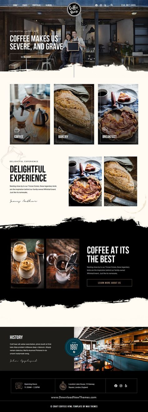 Acapulco, Restaurant Homepage Design, Coffee Shop Website Design Inspiration, Cafe Website Design Inspiration, Food Website Design Layout, Cafe Web Design, Rustic Website Design, Coffee Shop Website Design, Coffee Website Design