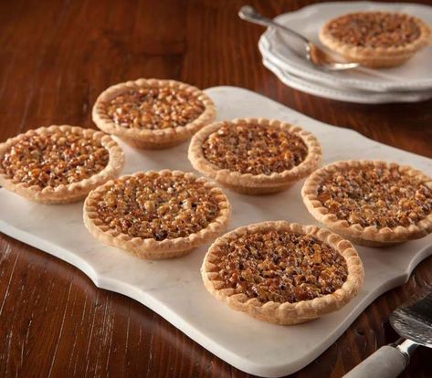 Individual Pecan Pies, Mini Pays, Mini Pecan Pie, Russian Teacakes, Pecan Pie Ingredients, Pecan Tassies, Raisin Cake, Cookie Bowls, Vegan Pecan