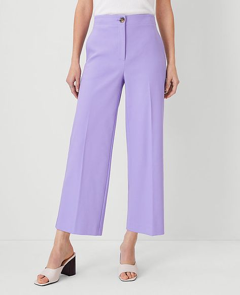 Flattering Pants, Color Season, Knitted Suit, Style Steal, Wide Leg Cropped Pants, Spring Color, Petite Pants, Line Shopping, Casual Work Outfits