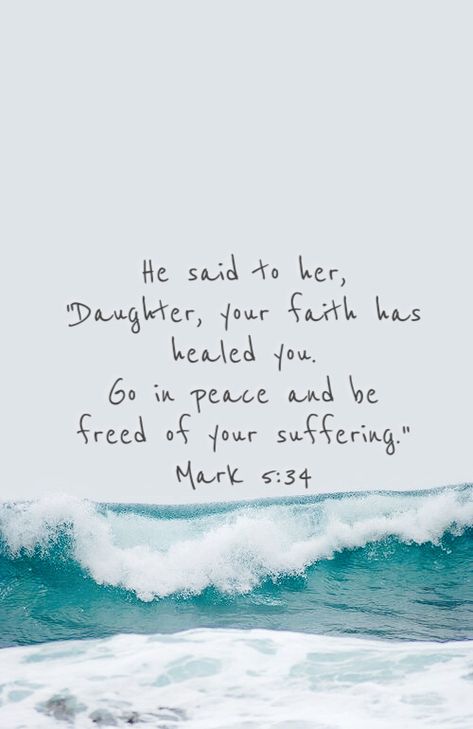 Mark 5:34 The Truth will set you free Mark 5:34 Faith, Mark Verses, Mark Bible Verse, Mark Scriptures, Mark 5 34, Mark Bible, Still Healing, Fall Challenge, Mark 5