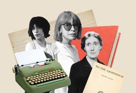 Writer Fashion Aesthetic, Joan Didion Packing List, Joan Didion Tattoo, Magazine Writer Aesthetic, Female Author Aesthetic, Joan Didion Style, Journalists Aesthetic, Famous Author Aesthetic, Writer Moodboard