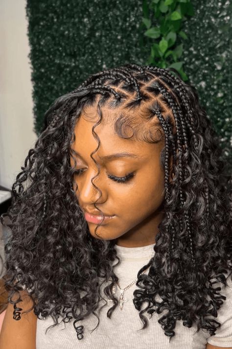 boho braids, bohemian hairstyles, braid styles Boho Braid Styles, Multiple Braids, Boho Braid, Inspiring Hairstyles, Natural Looking Curls, Braided Pattern, Tight Braids, Thick Hair Styles Medium, Front Braids