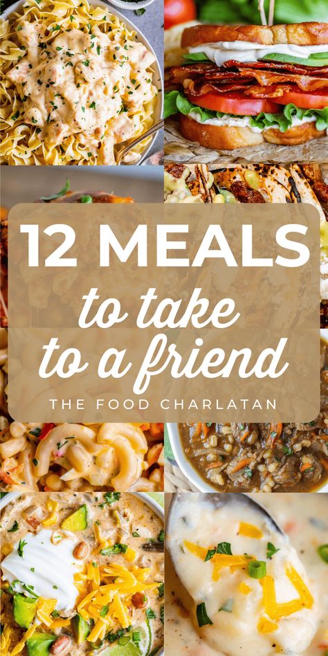 Meal Train Ideas Dinners, Slow Cooker Chicken Stroganoff, Take A Meal, The Food Charlatan, Friend In Need, Meal Train Recipes, Food Charlatan, Slow Cooker Pulled Pork, Make Ahead Meals