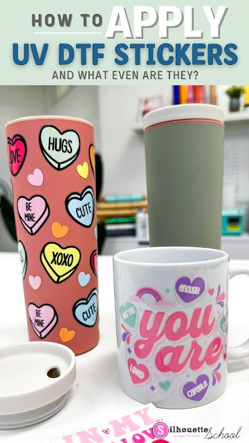 How to Apply UV DTF Stickers and Transfers for Cups Silhouette School Blog, School Newsletter, Diy Furniture Redo, Silhouette School, Layered Vinyl, Cup Decal, Diy Cups, What To Use, Vinyl Transfer