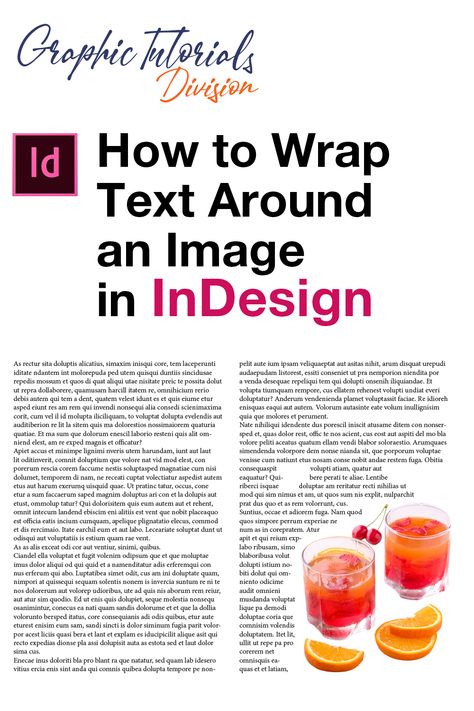 Adobe Indesign Tutorial - Wrap Text Around an Image