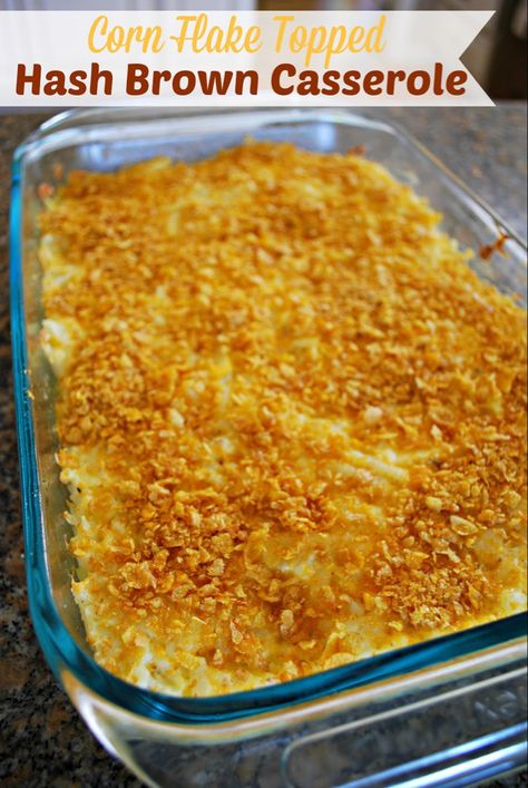 Sinful Potatoes, Jo Hamilton, Hash Browns Casserole, Casserole With Corn, Weeknight Casseroles, Party Potatoes, Corn Flake, Easy Corn, Hashbrown Casserole