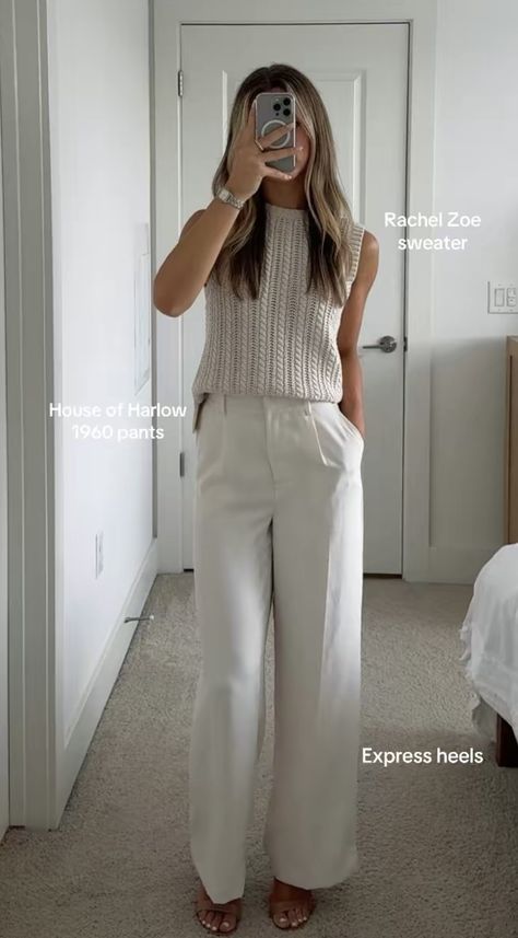 Business Casual Women Outfits Chic Summer, High Waisted Tie Pants Outfit, Corporate Casual Women Summer, Classy Student Outfits, Wall Street Outfit Women, Business Casual Outfits For College Girl, Corporate America Outfits, Classy Clean Girl Outfits, Shadowing Outfit Doctor