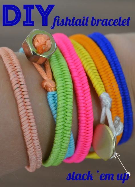 {DIY} Fishtail Bracelet | Kristiina Anderson Fishtail Bracelet, Diy Collier, Diy Jewlery, Pulseras Diy, Camping Crafts, Cute Bracelets, Crafty Craft, Crafty Diy, Craft Time