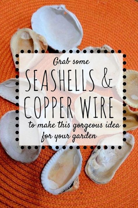 You're gonna be obsessed with this! Seashell Garden, Room Decor Crafts, Diy Pallet Sofa, Home Decor Diy Crafts, Diy Blanket Ladder, Diy Wall Shelves, Closet Organization Diy, Garden Markers, Plant Markers