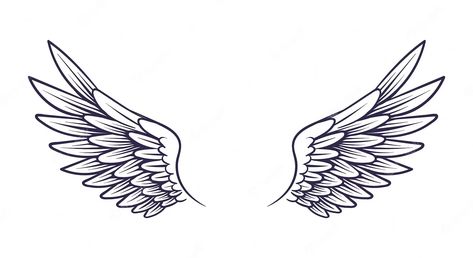 Wing Tattoo Stencil, Angel Wings Tattoo Stencil, Angel Wing Outline, Small Wings Tattoo, Angel Wing Tattoo, Winged Stencil, Alas Tattoo, Wing Tattoo Men, Wings Sketch