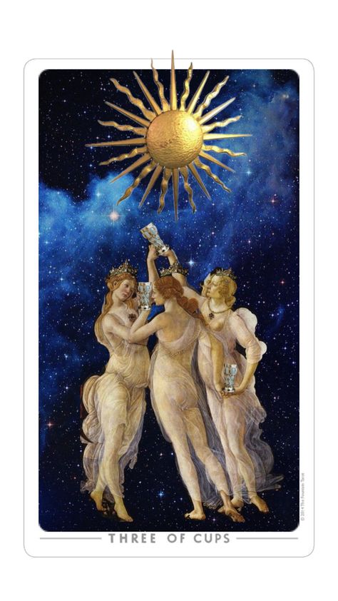 #tarot Three Of Cups, Cups Tarot